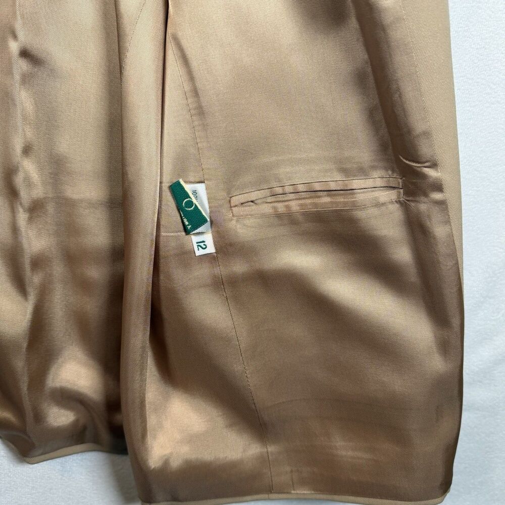 Austin Reed Wool Blazer Petite 12 Camel Made USA - Picture 6 of 14